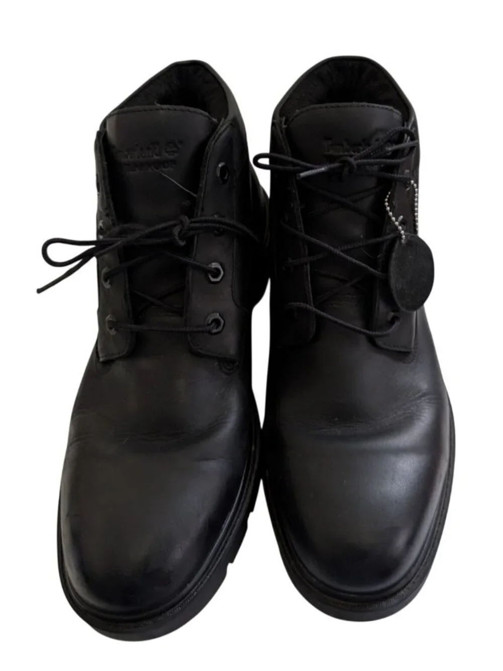 Timberland Mens 11.5 Black Leather Waterproof Chukka Boots Gorpcore Workwear